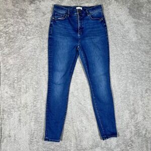 Loft High Waist Legging Jeans Medium Wash Skinny Denim Womens 30/10
